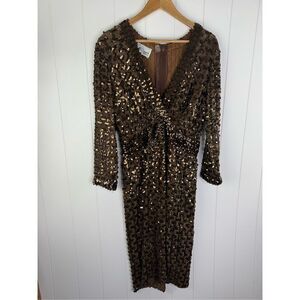 Vintage Lilli Diamond California‎ Sequin Bombshell Dress 1960s approx M